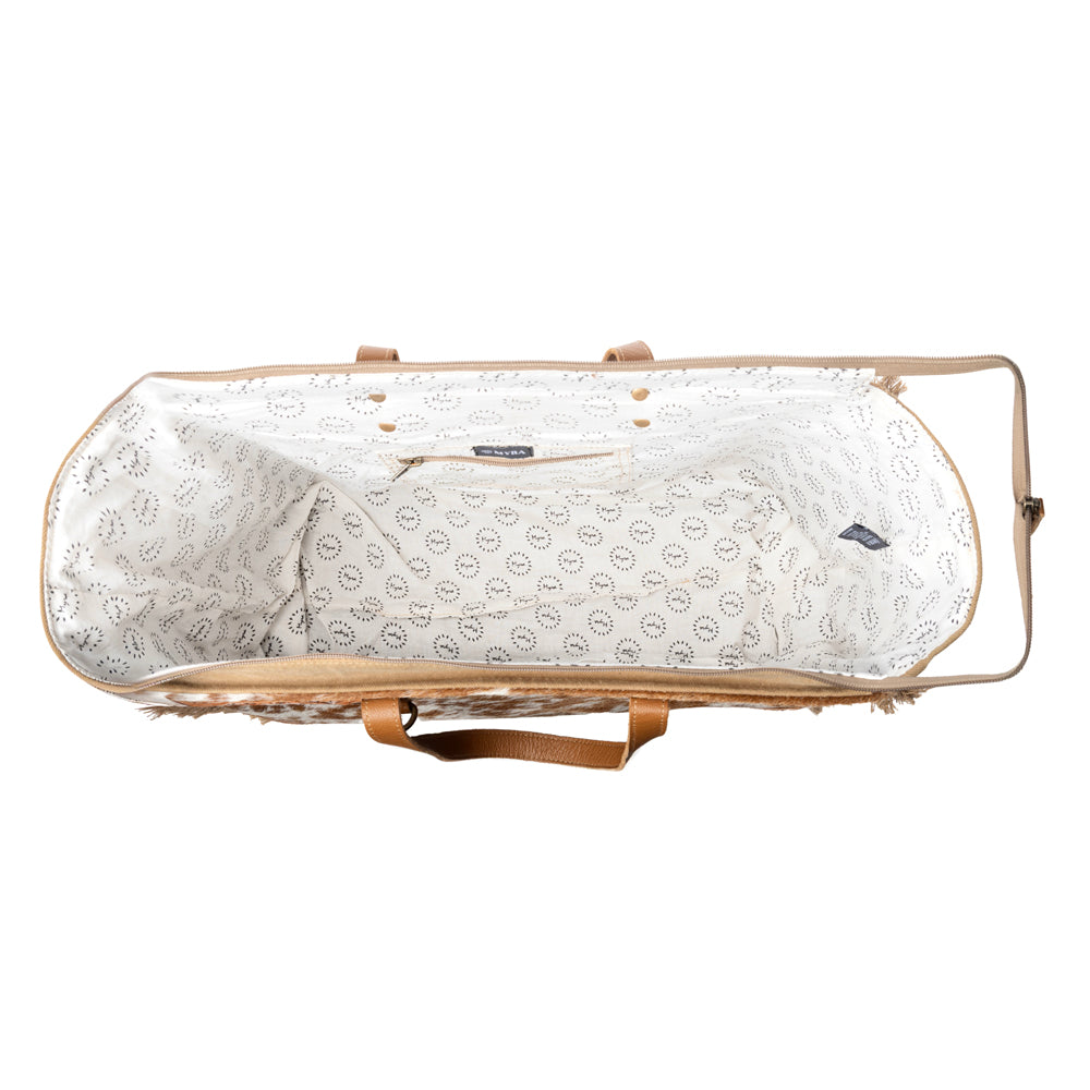 Cartwright Hand-Tooled Bag in Tan & White - Myra USA