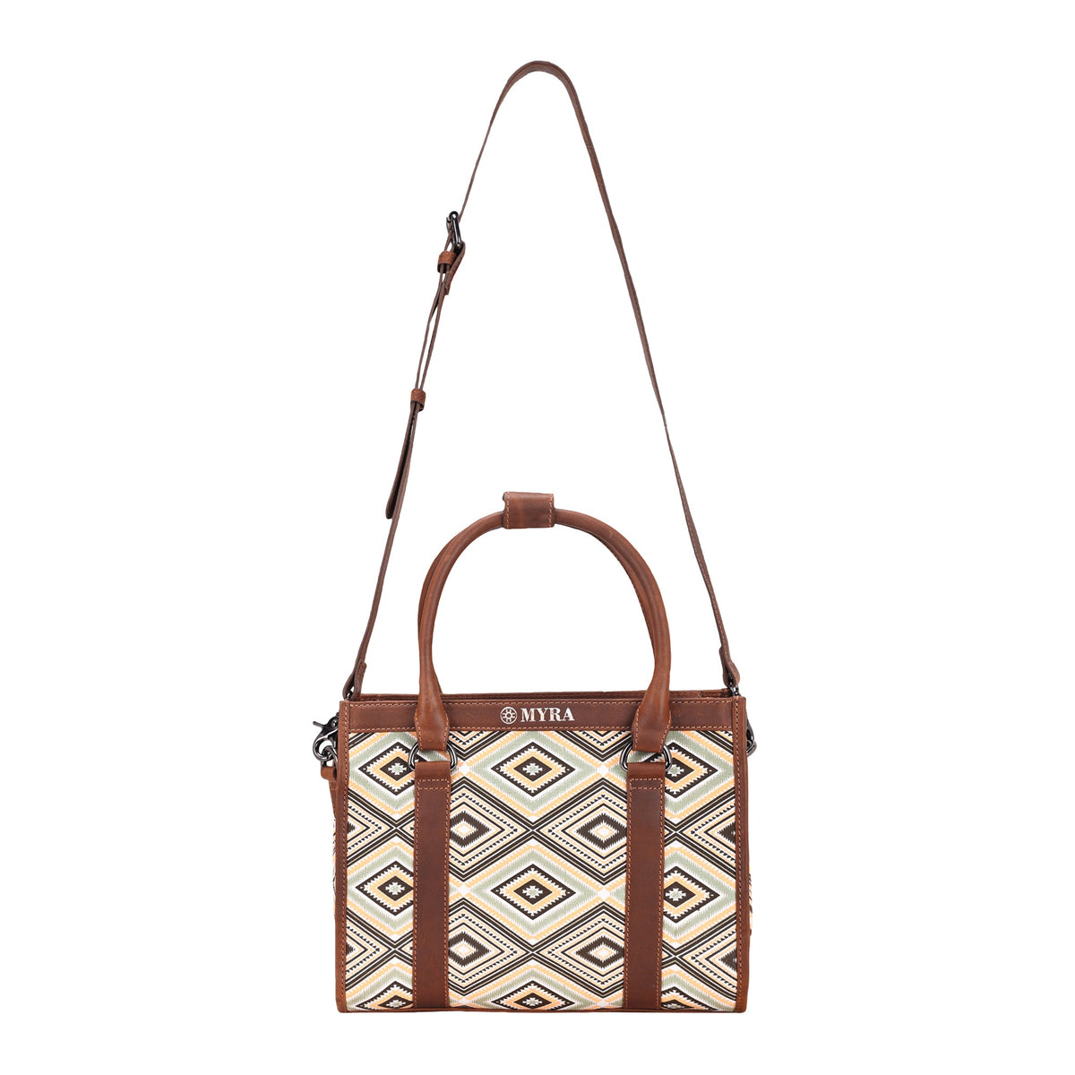 Myra Nuevas Vistas Crossbody Bag in olive and yellow - Myra USA