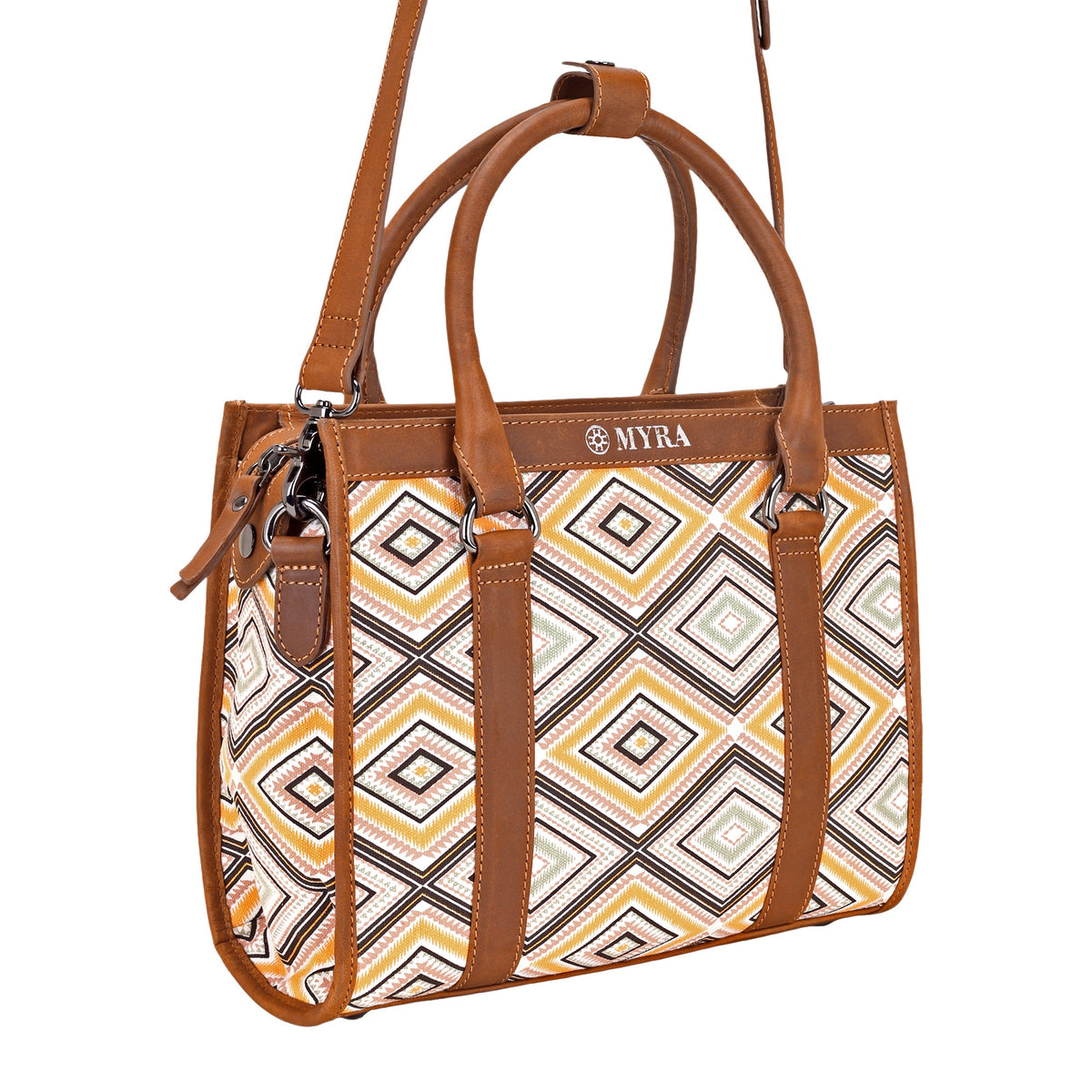 Myra Nuevas Vistas Crossbody Bag in yellow and coral - Myra USA