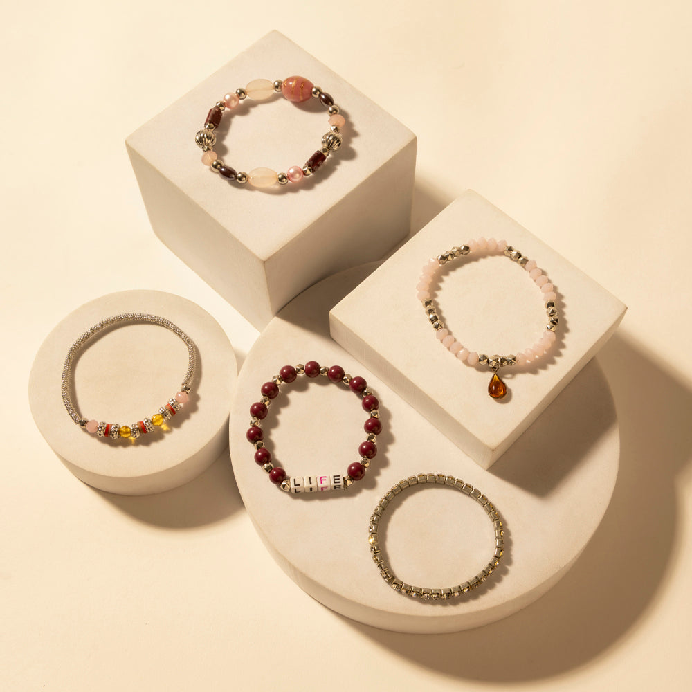 Myra Wild Soul Charm Bracelet in Desert Blush - Myra USA