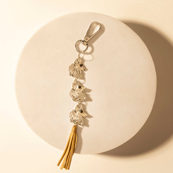 Myra Rangefeather Fringe Keychain in Saddle Tan - Myra USA