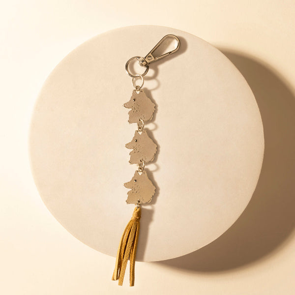 Myra Rangefeather Fringe Keychain in Saddle Tan - Myra USA
