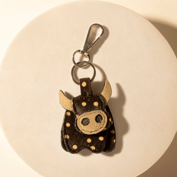 Myra Outpost Bull Keychain in Desert Hide Mix - Myra USA