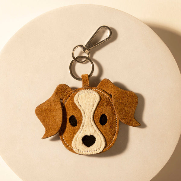 Myra Ranch Pup Charm Keychain in Rawhide Tan Mix - Myra USA