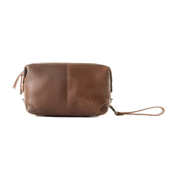 Drifter Leather Shaving Kit for Men in brown - Myra USA