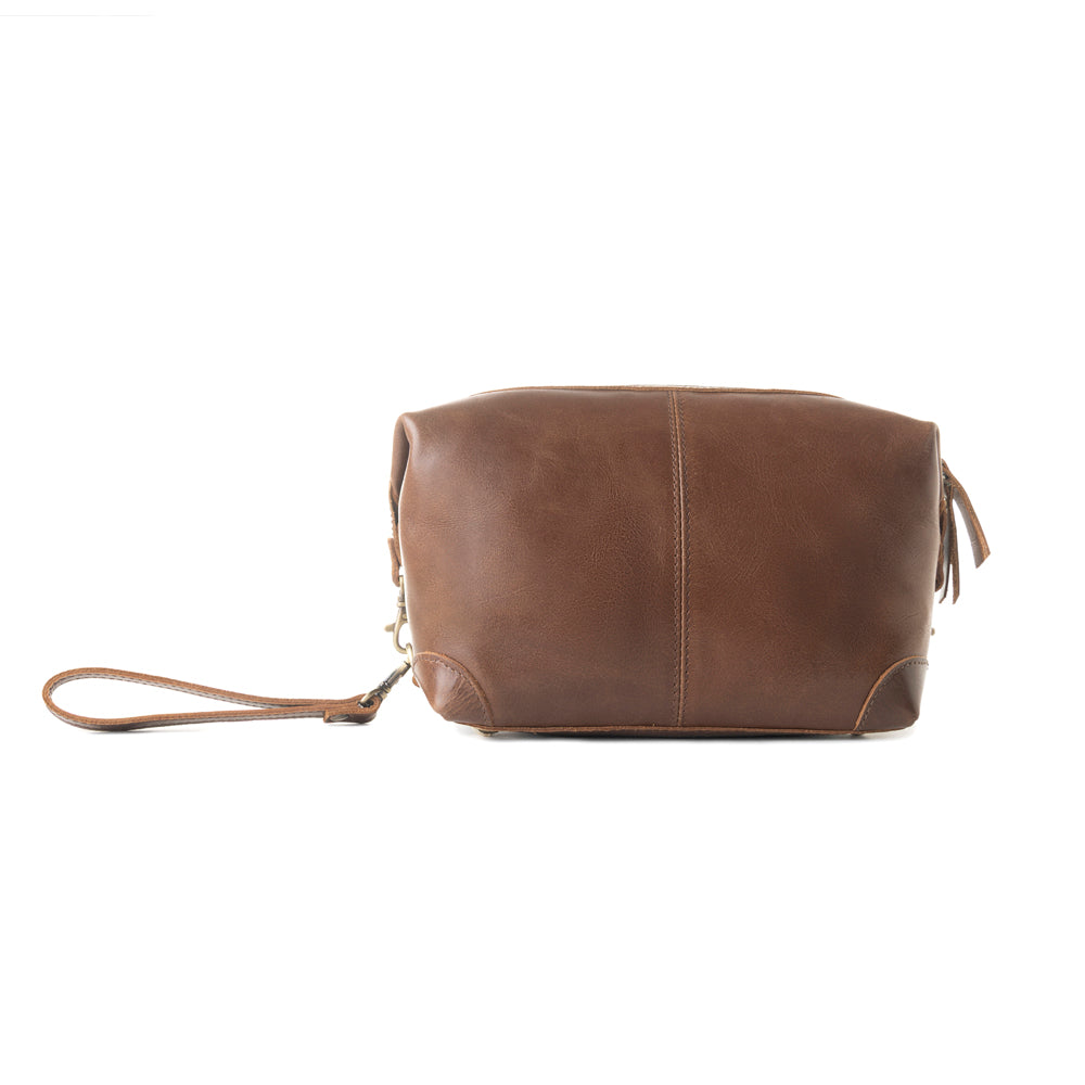 Drifter Leather Shaving Kit for Men in brown - Myra USA