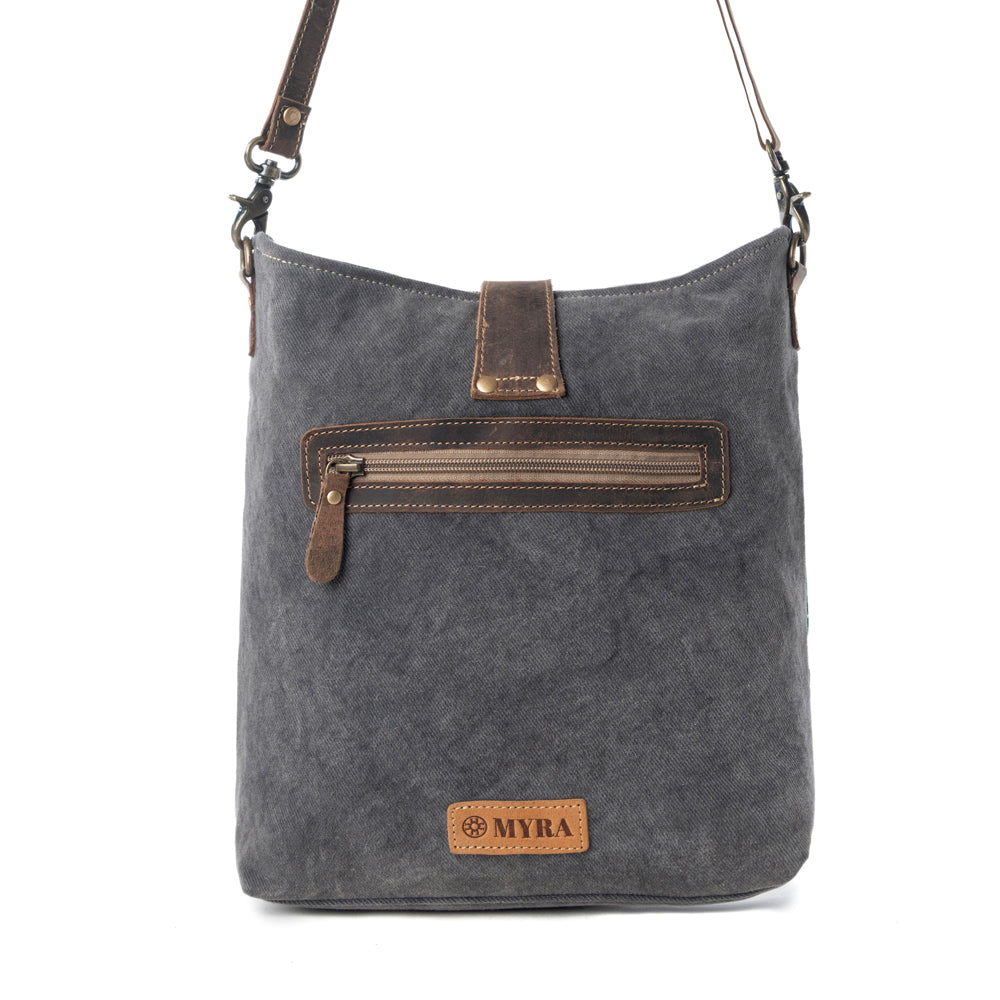 Wovenstone Western shoulder Bag for Women in green with Aztec detail - Myra USA