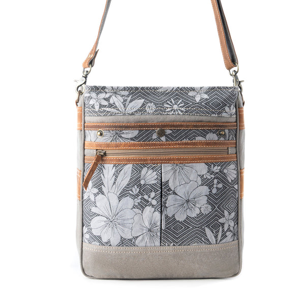 Carefree Days vintage shoulder bag for Women in sage with leather details - Myra USA