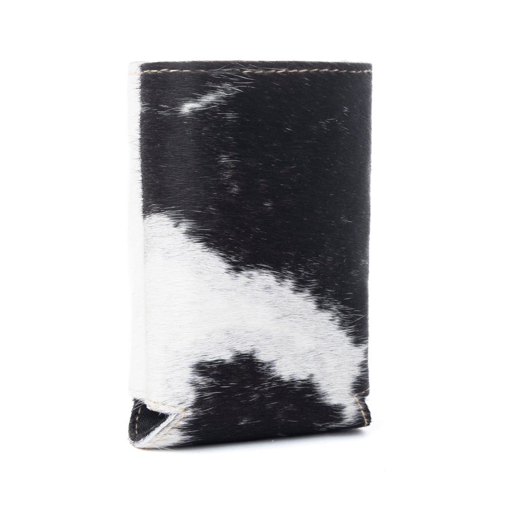 Myra Birch Valley Hairon Leather Beer Can Holder in Ivory Slate - Myra USA