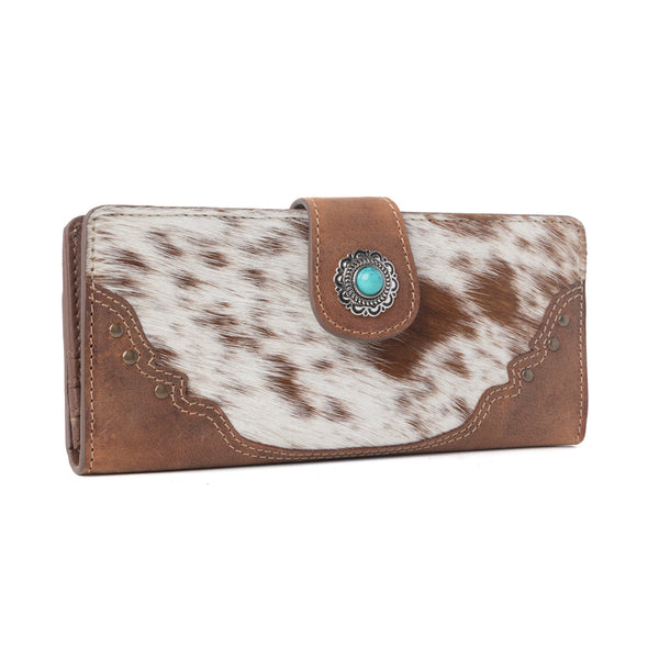 Myra Cedarbar Hairon Leather Women’s Wallet in Honey Drift - Myra USA