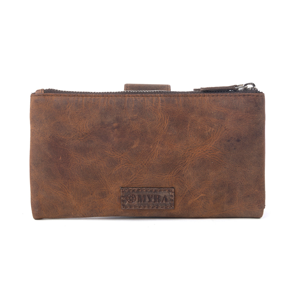 Myra Iron Hill Concho Leather Women’s Wallet in Ochre Veil - Myra USA