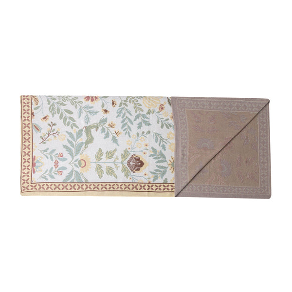 Wildflower Haven Cotton Throw in Garden Ivory - Myra USA