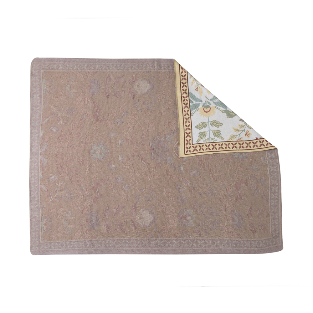 Wildflower Haven Cotton Throw in Garden Ivory - Myra USA