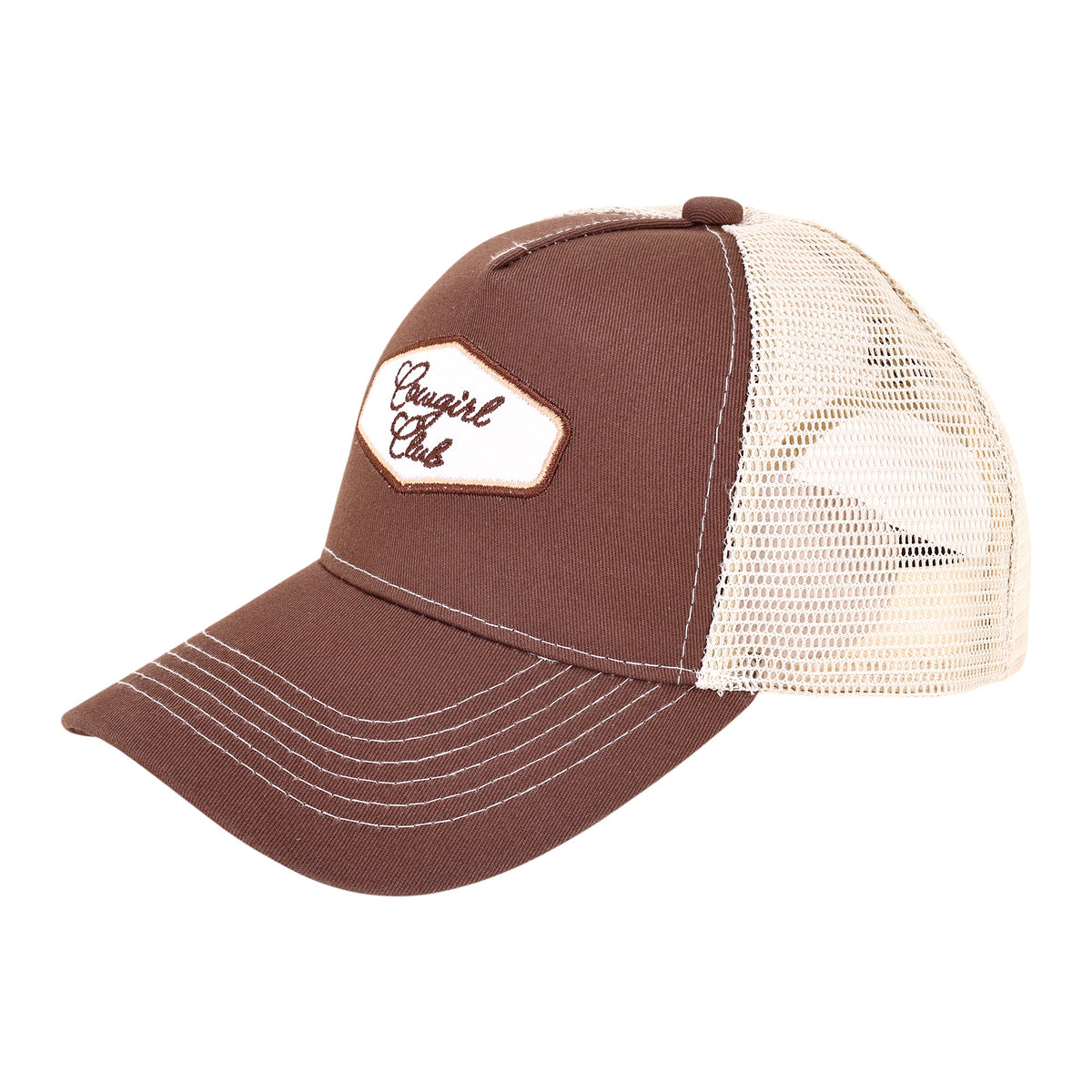 Myra Outwest Club Panel Trucker Cap in Khaki - Myra USA