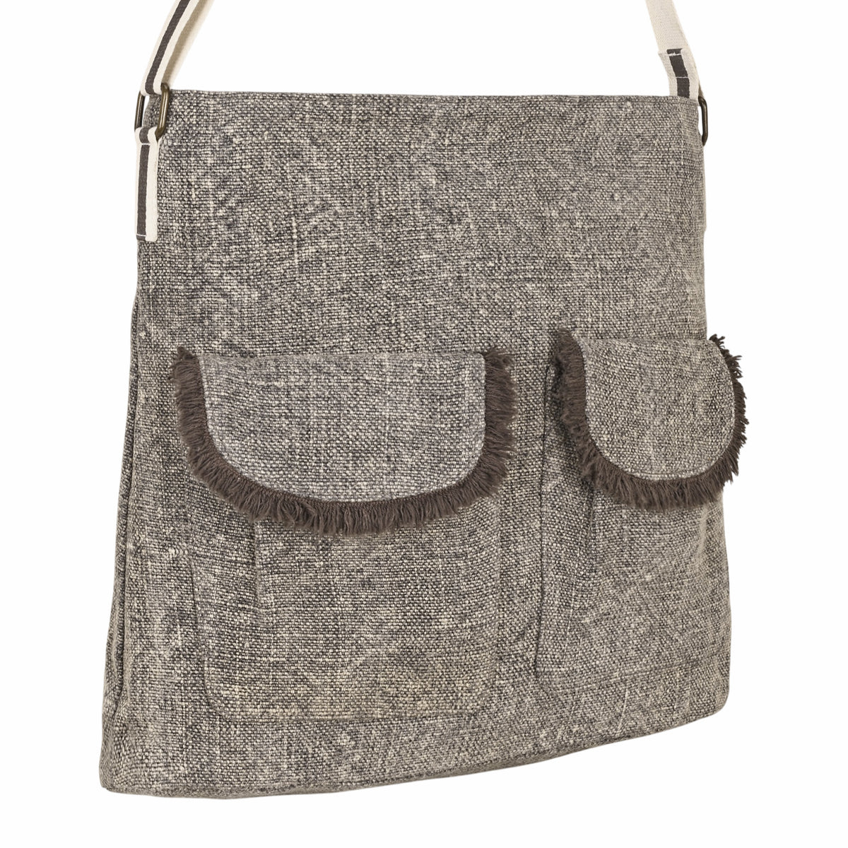 Myra Amber Ridge Shoulder Bag for Women in sand grain with fringed pockets - Myra USA