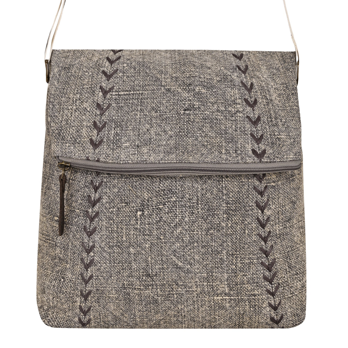 Myra Watergap Shoulder Bag for Women in sand grain with whipstitch - Myra USA