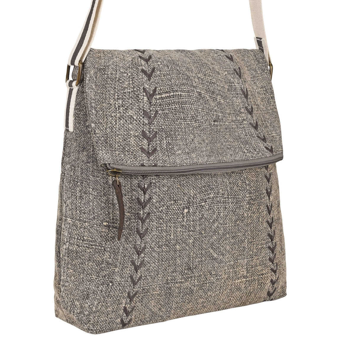 Myra Watergap Shoulder Bag for Women in sand grain with whipstitch - Myra USA