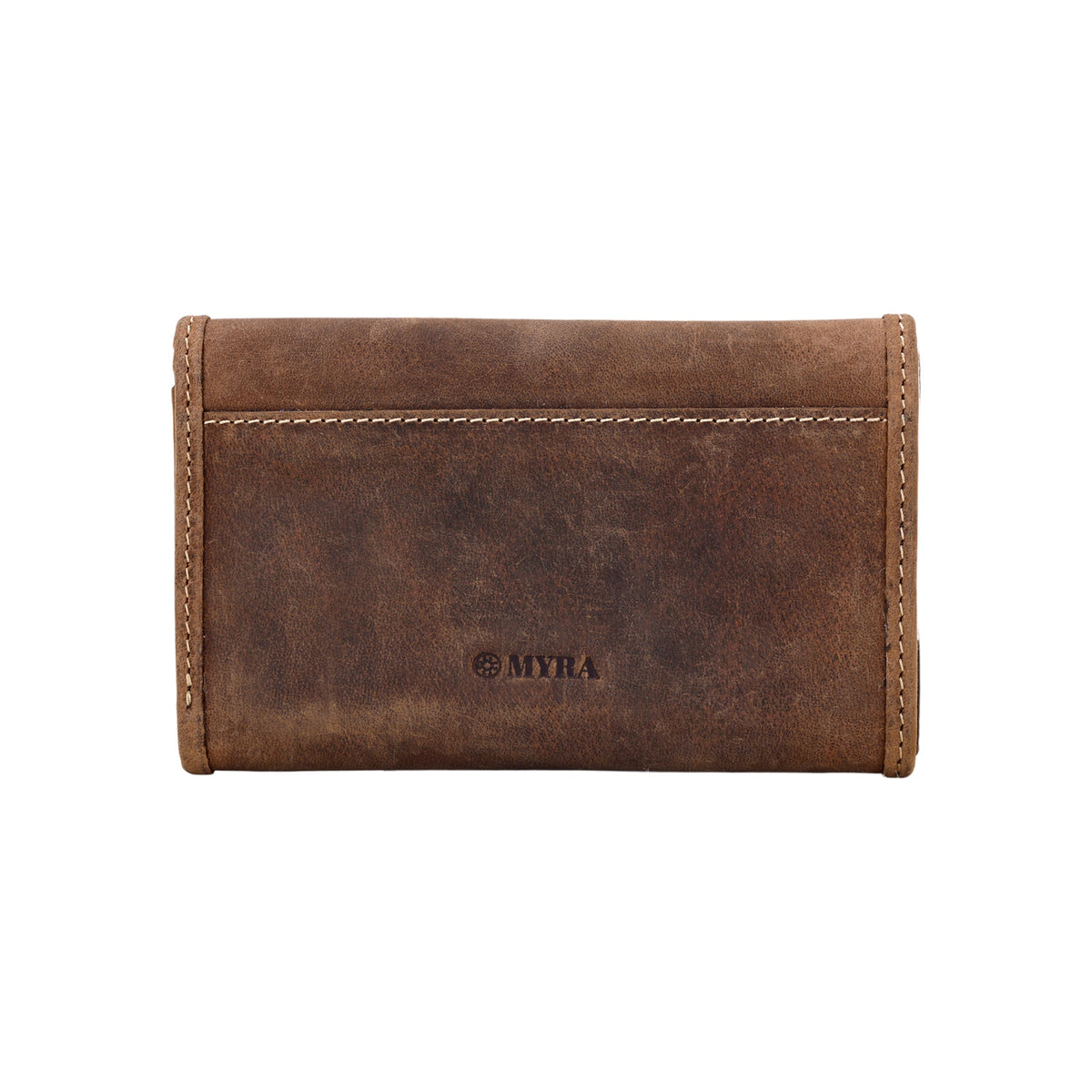 Myra Westervale Wallet for Women in brown with hair on and studs - Myra USA