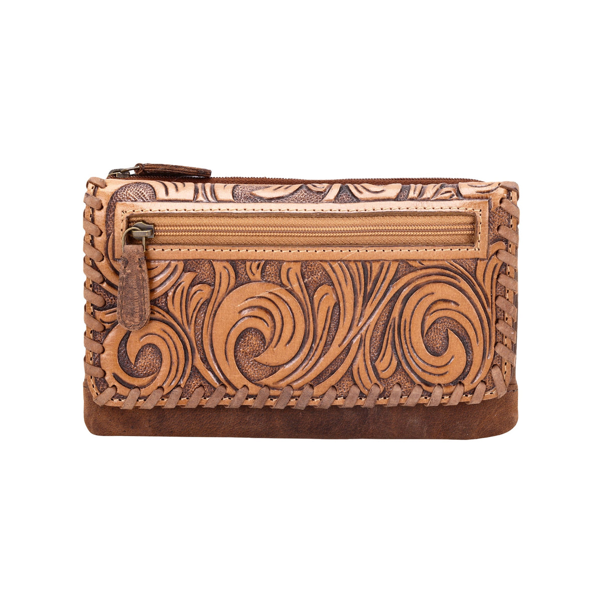 Myra Wildfire Wallet for Women in tan with hand tooled leather - Myra USA