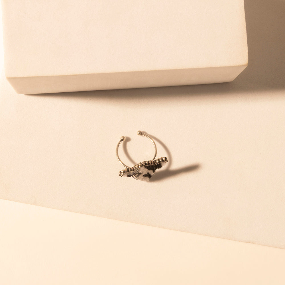 Rodeo Hide adjustable Ring for Women with hair-on cowhide detail for premium western wear - Myra USA