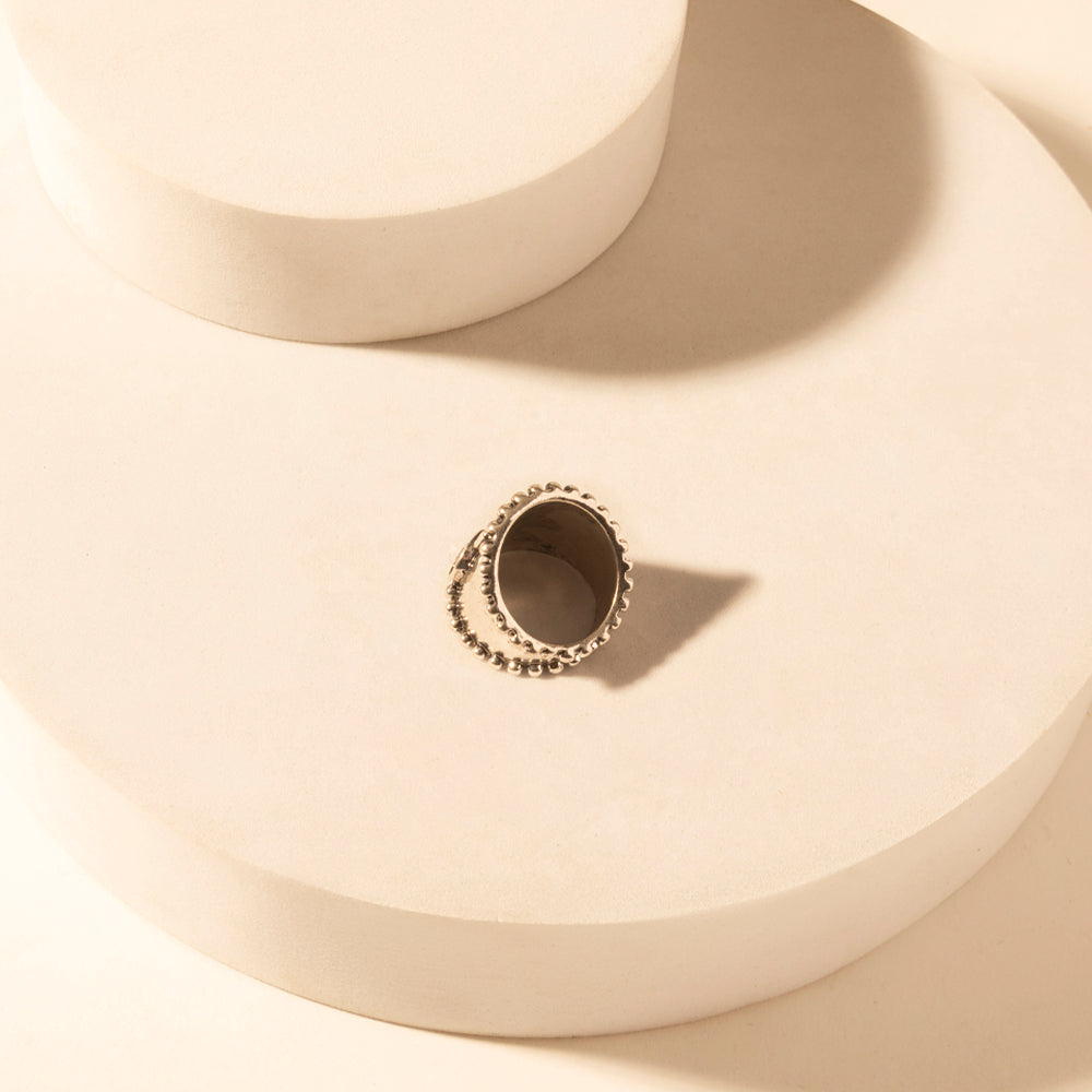 Cactus Country adjustable Ring for Women with engraved cactus detail for everyday western wear - Myra USA