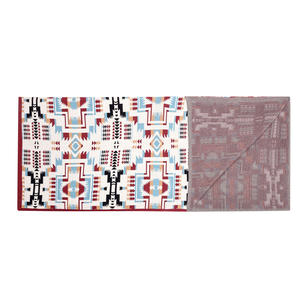 Myra Gloaming Southwestern Cotton Knitted Throw in ivory - Myra USA