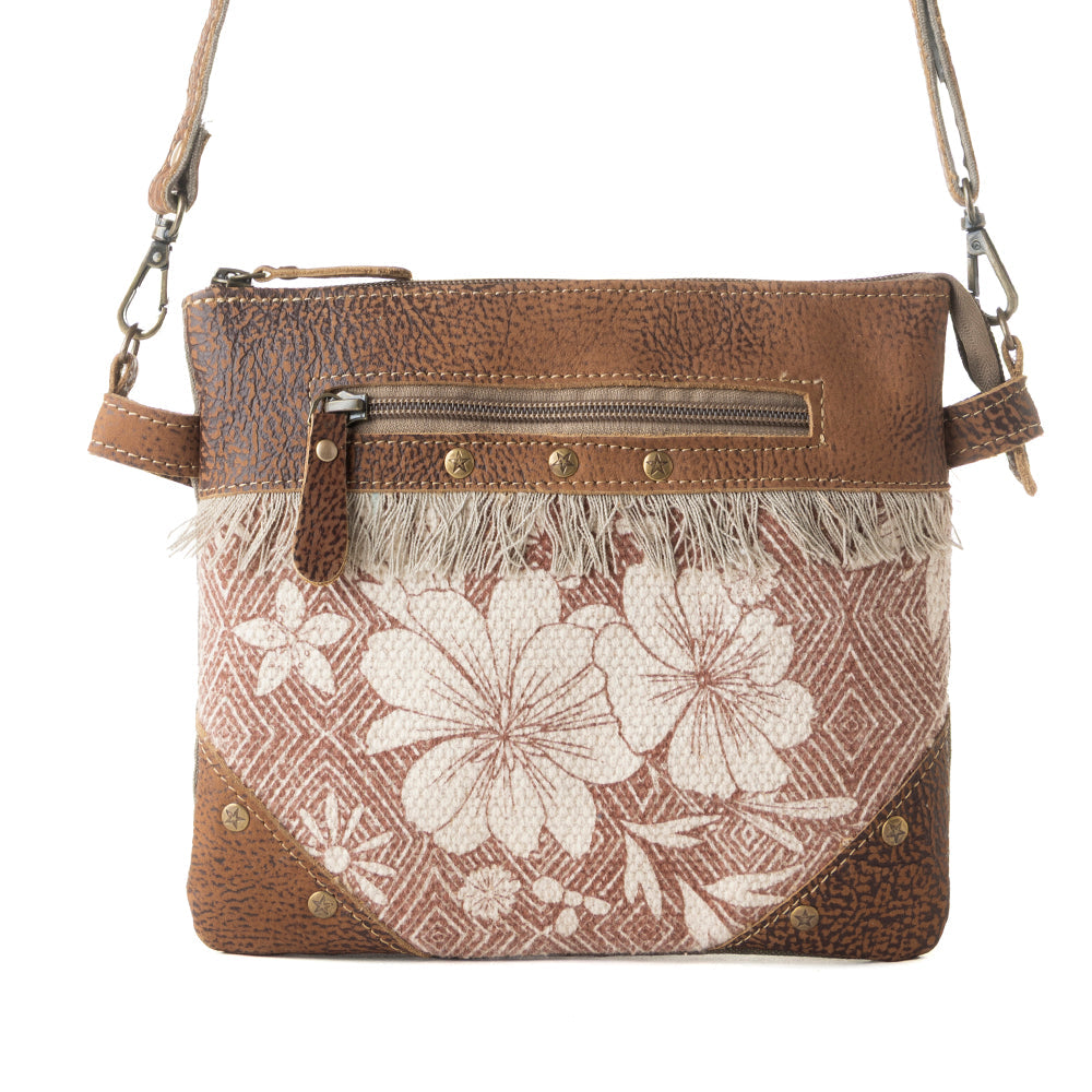 Inkwild Vintage Crossbody Bag for Women in rust with fringe detail - Myra USA