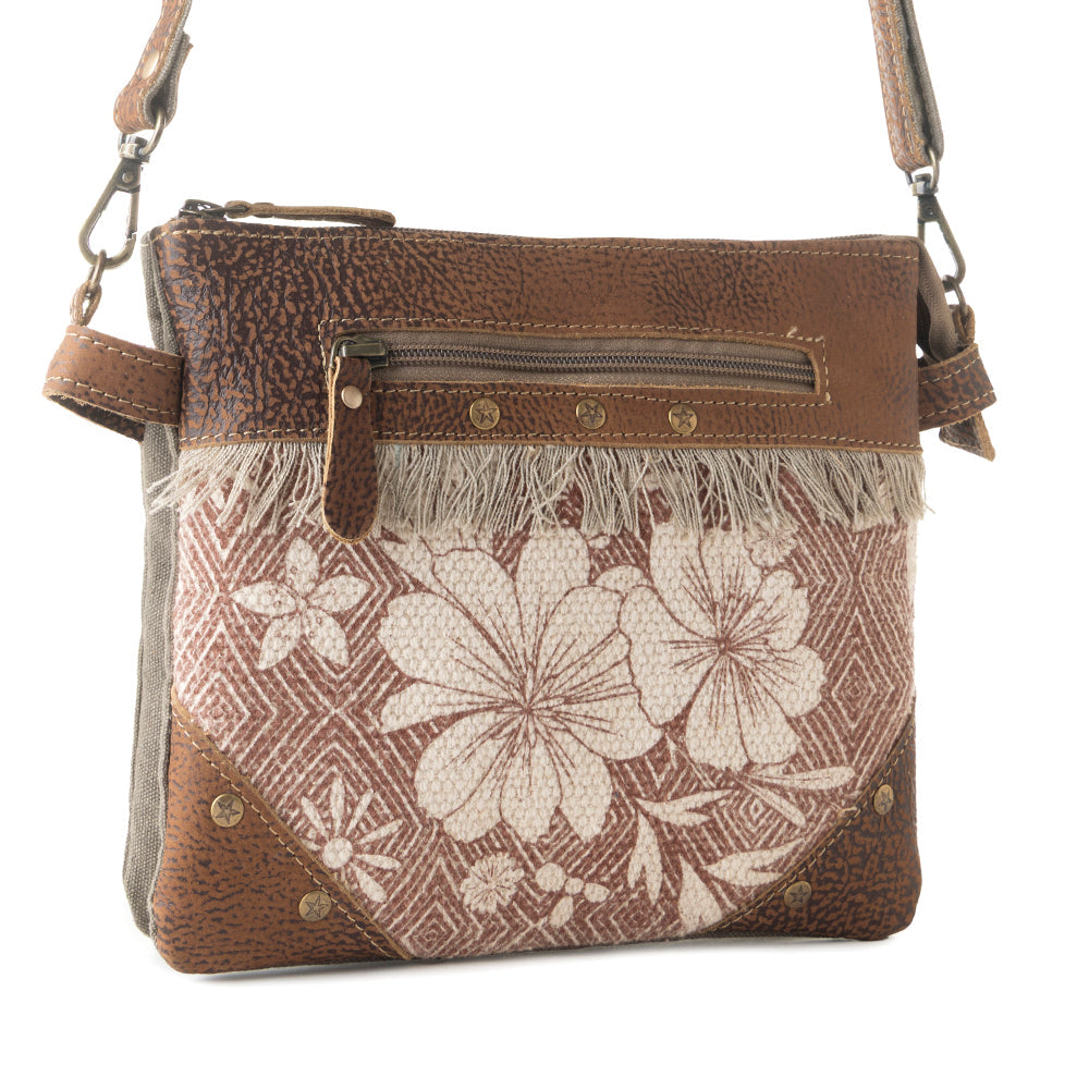 Inkwild Vintage Crossbody Bag for Women in rust with fringe detail - Myra USA