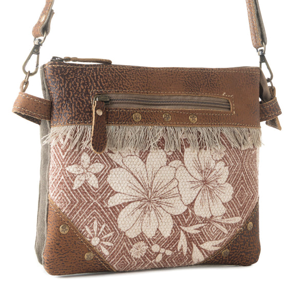 Inkwild Vintage Crossbody Bag for Women in rust with fringe detail - Myra USA