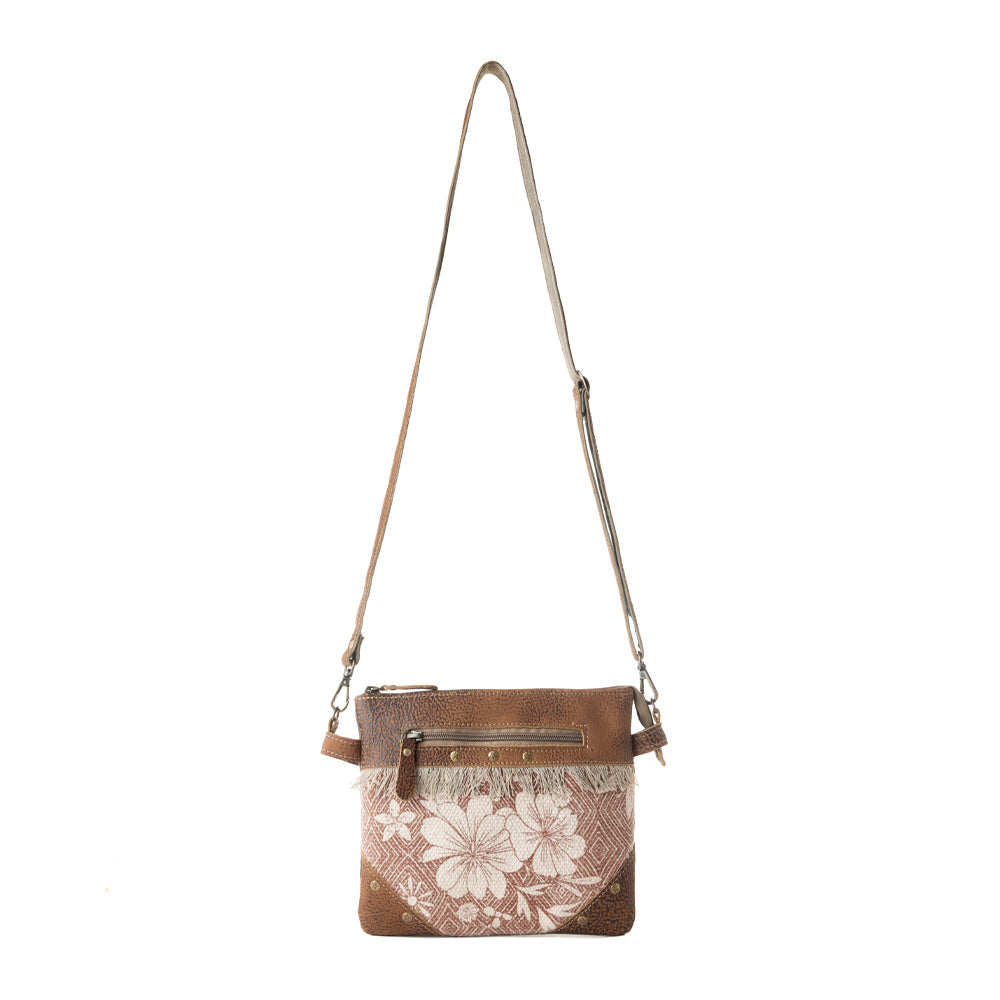 Inkwild Vintage Crossbody Bag for Women in rust with fringe detail - Myra USA