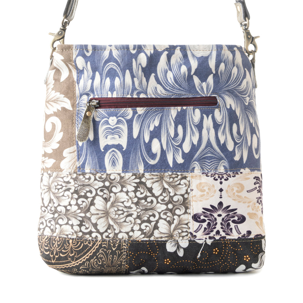 Mossbloom upcycled canvas Bag for Women in olive - Myra USA