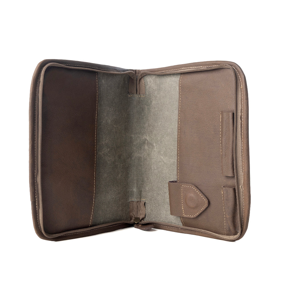 Graceword Western Bible Cover in olive with flap closure and leather detail - Myra USA