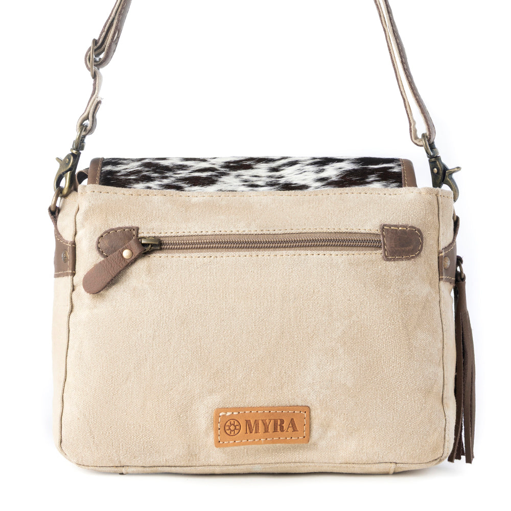 Meadowhide Western Shoulder Bag for Women in Brown with hairon flap - Myra USA
