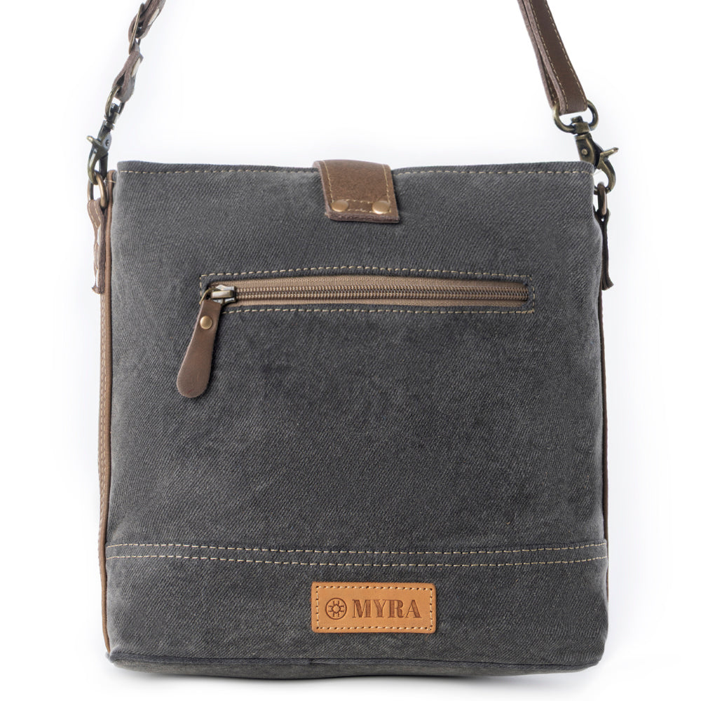 Frostbloom Vintage Shoulder Bag for Women in teal with floral detail - Myra USA