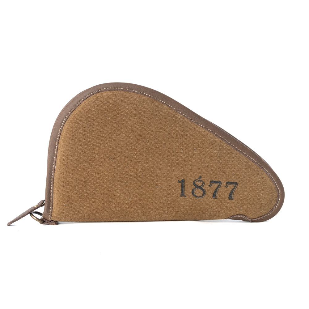 Frontier Mark Cotton Leather Gun Case in Antique Olive - Myra USA