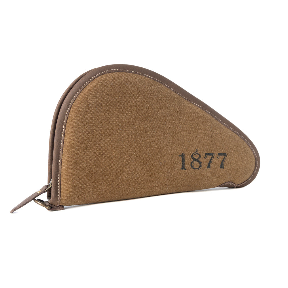 Frontier Mark Cotton Leather Gun Case in Antique Olive - Myra USA