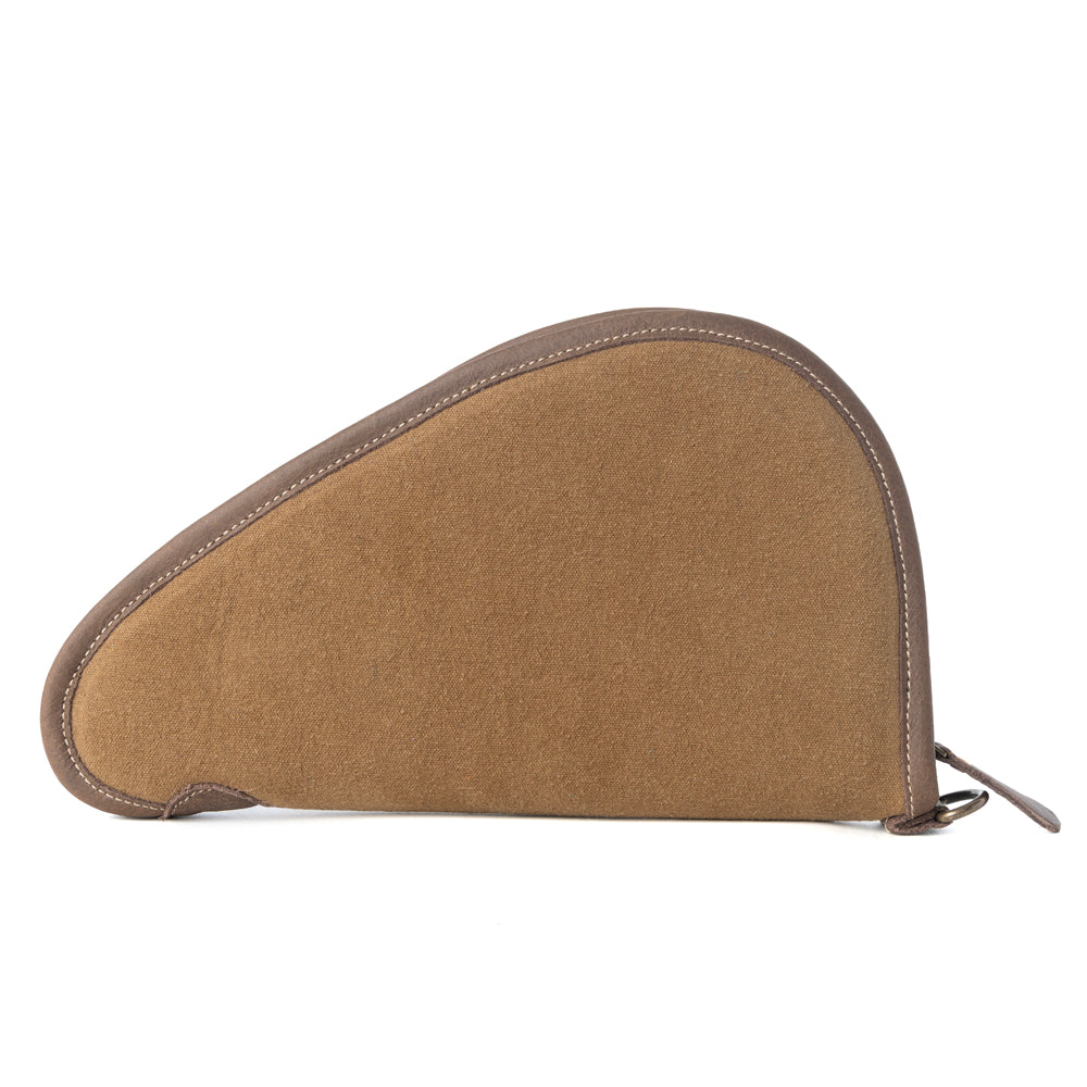 Frontier Mark Cotton Leather Gun Case in Antique Olive - Myra USA