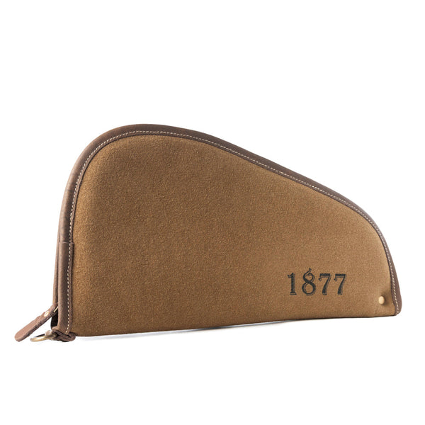 Saddle Range Cotton Leather Gun Case in Antique Olive - Myra USA