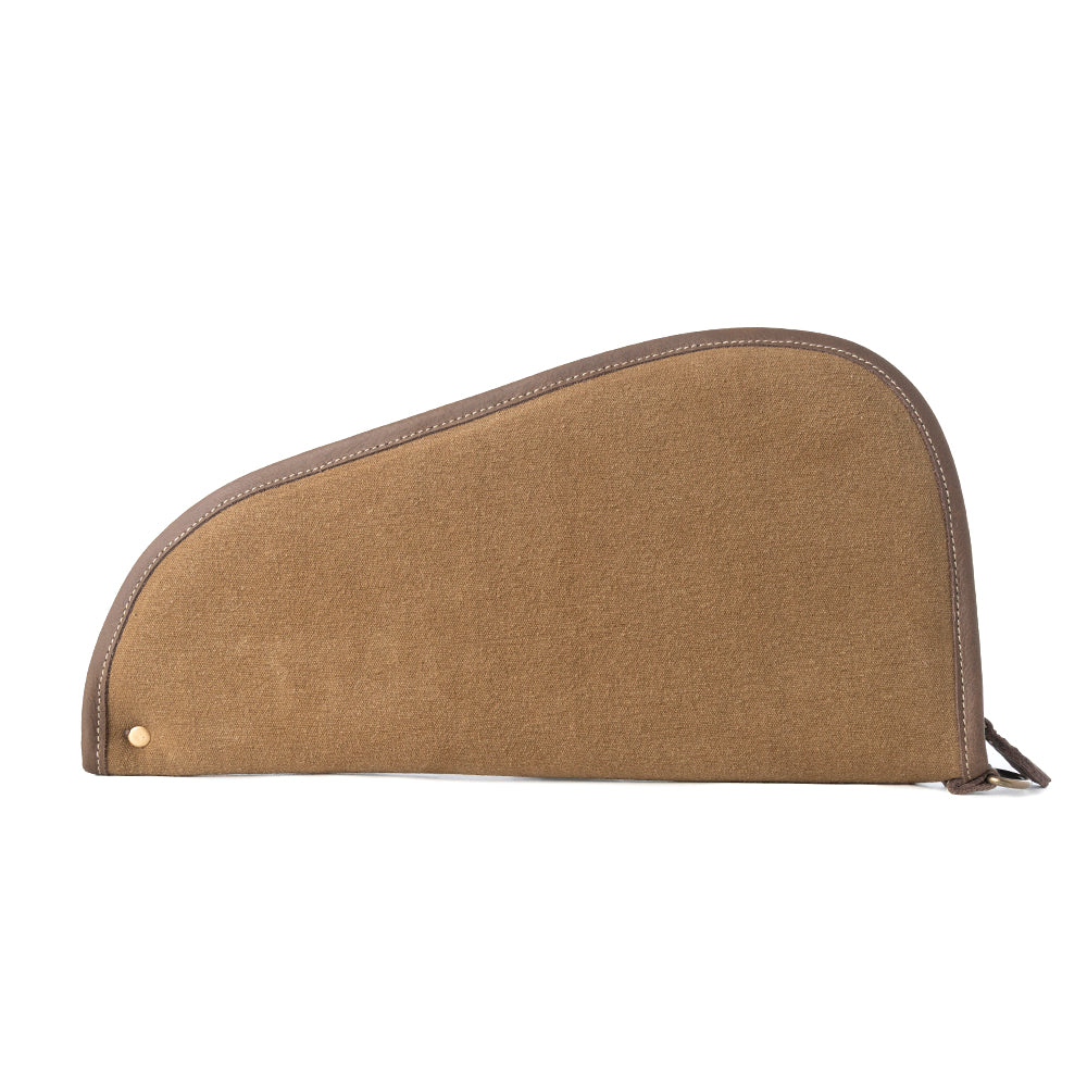 Saddle Range Cotton Leather Gun Case in Antique Olive - Myra USA