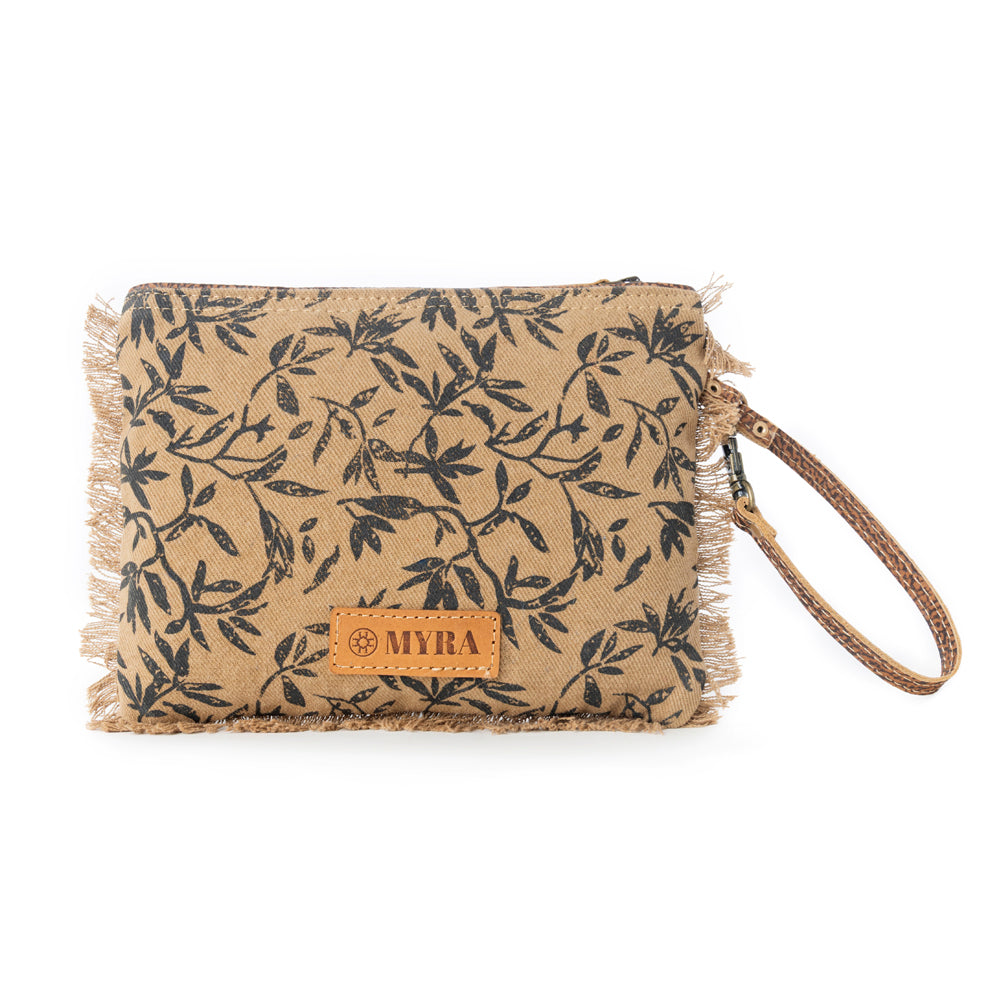 Trailmark Western Wristlet for Women in olive with hairon detail - Myra USA