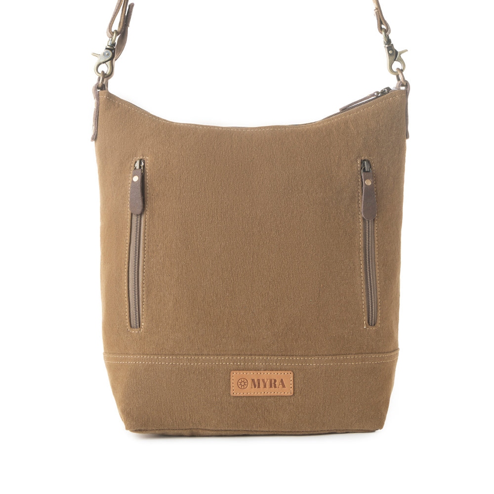 Wild Paisley upcycled canvas concealed Carry Bag for Women in olive with vintage print - Myra USA