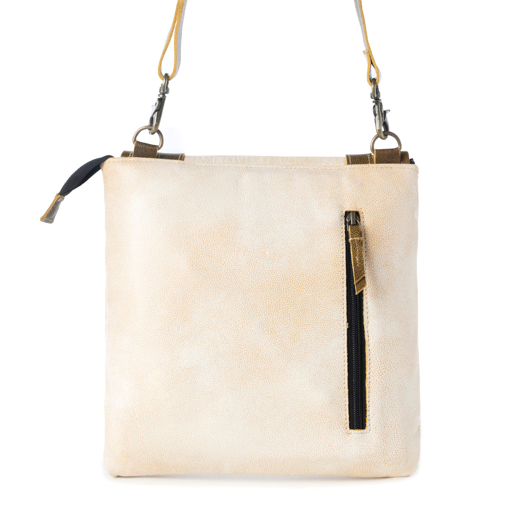 Boss Hide Western Concealed Carry Bag for Women in creme with leather detail - Myra USA