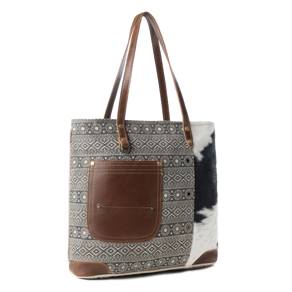 Splithide Western Tote Bag for Women in olive with hairon detail - Myra USA
