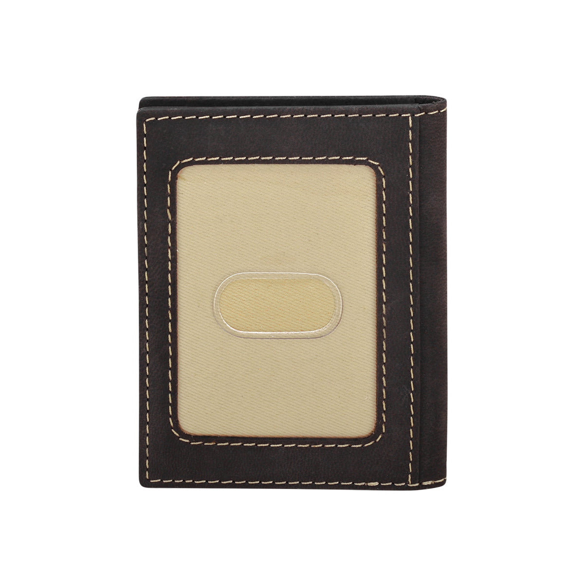 Myra Waystop Credit Card Holder in black with contrast stitch - Myra USA