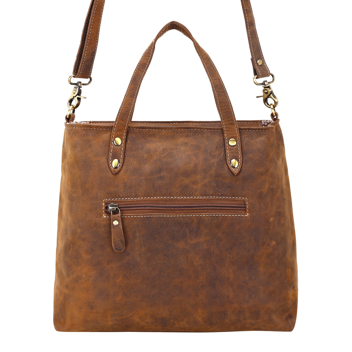 Myra Ultimate Choice Handbag for Women in tan with twin handles and tassels - Myra USA
