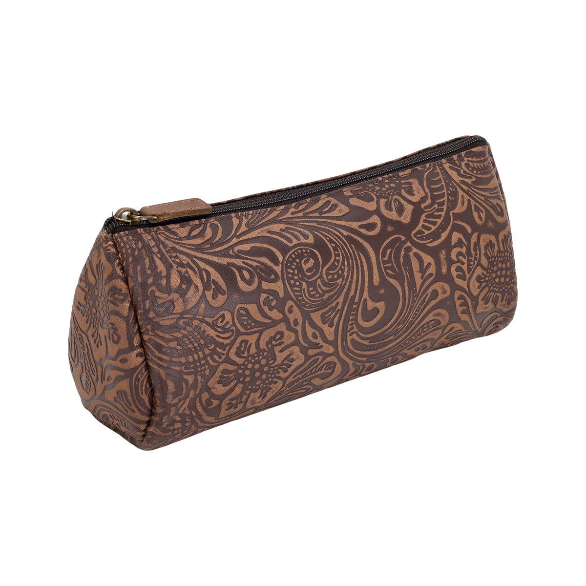 Myra Sandy Multi Pouch in brown with embossed leather - Myra USA