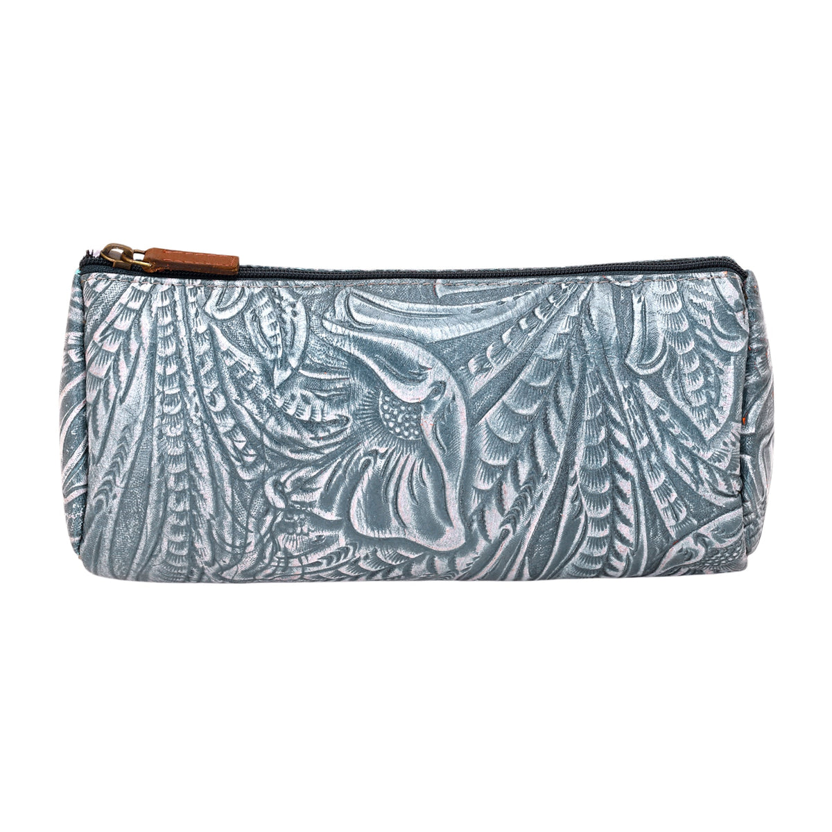 Myra Sandy Multi Pouch in grey with embossed leather - Myra USA