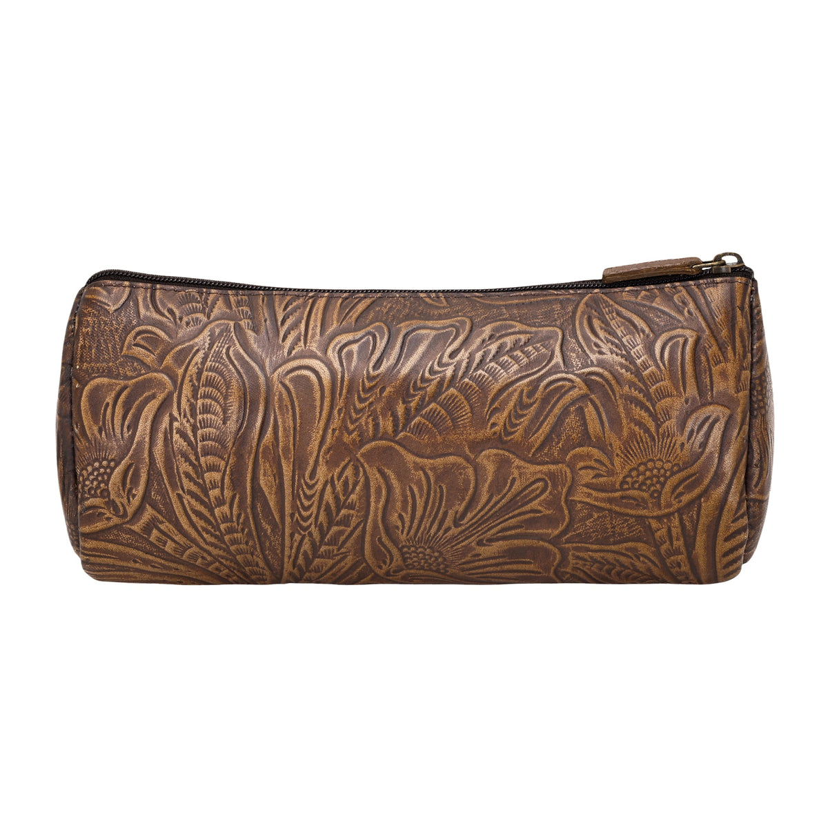 Myra Sandy Multi Pouch in olive with embossed leather - Myra USA