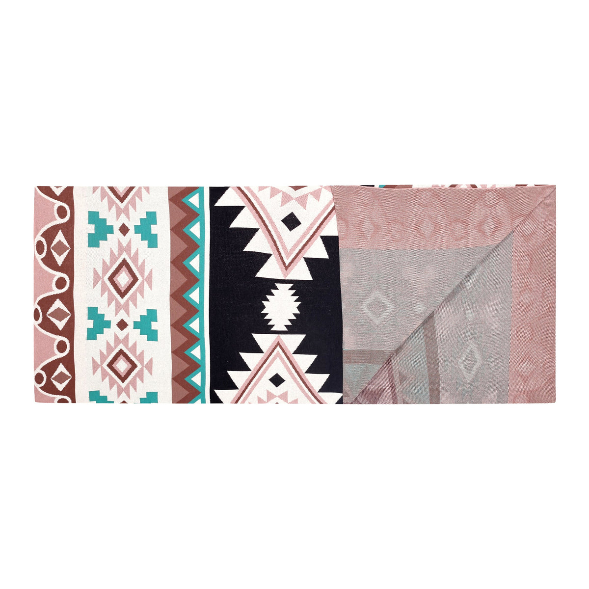 Myra Retama Southwestern Cotton Knitted Throw in cream - Myra USA