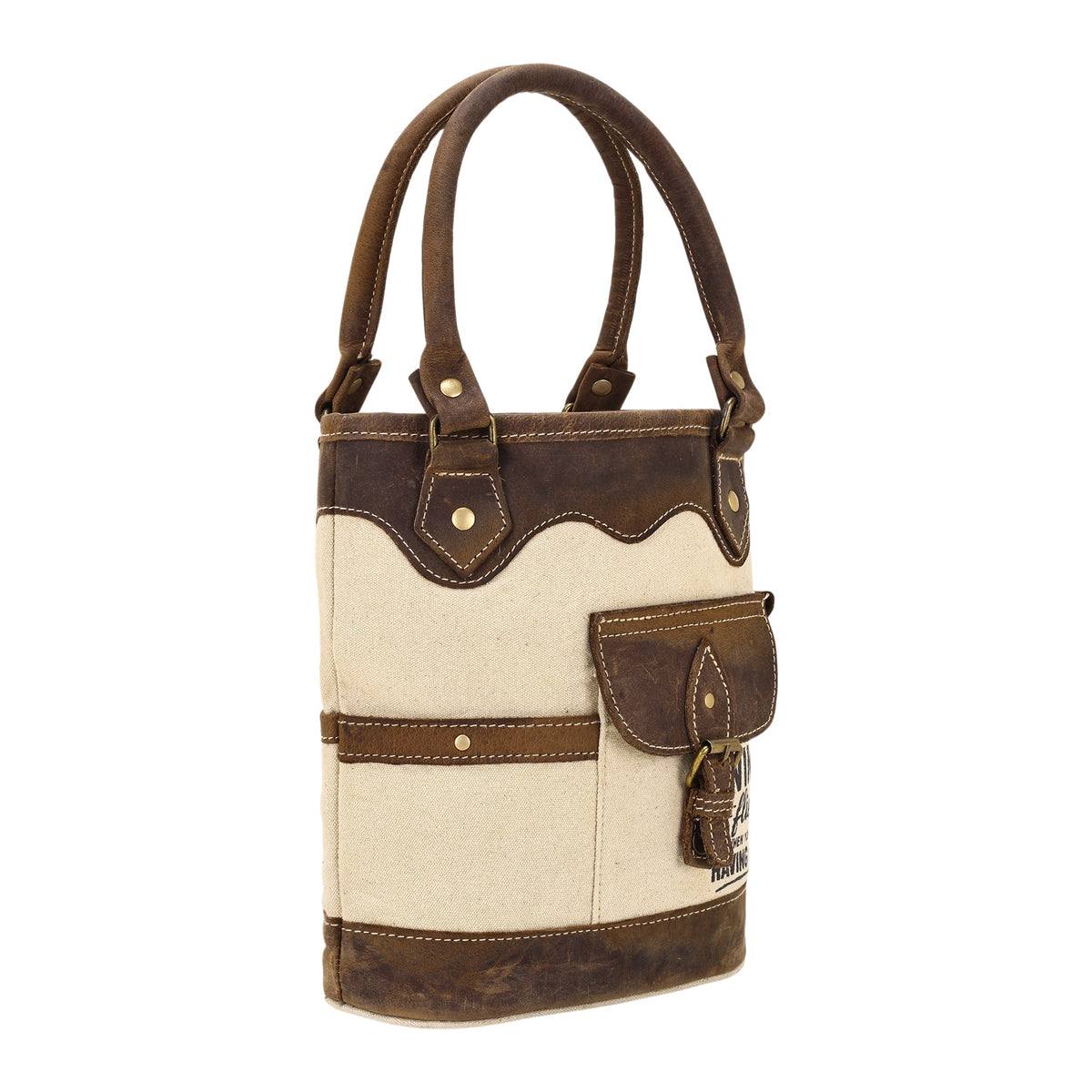 Myra Having fun Wine Holder in cream with genuine leather - Myra USA